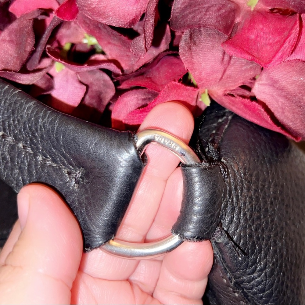PRADA Authentic Black Leather Shoulder Bag - Picture 4 of 16